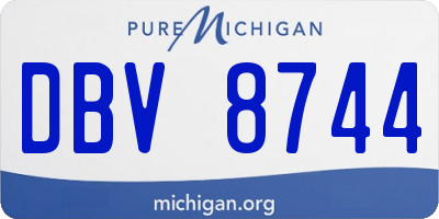 MI license plate DBV8744