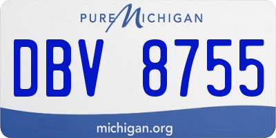 MI license plate DBV8755