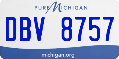 MI license plate DBV8757