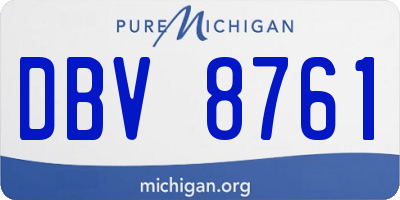 MI license plate DBV8761