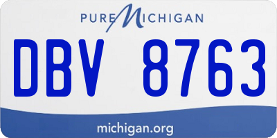 MI license plate DBV8763