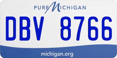 MI license plate DBV8766