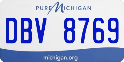 MI license plate DBV8769