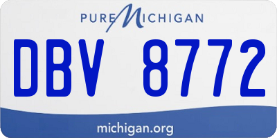MI license plate DBV8772