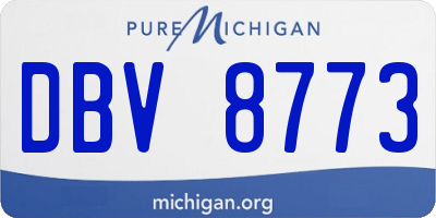 MI license plate DBV8773
