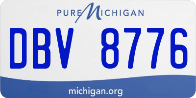 MI license plate DBV8776