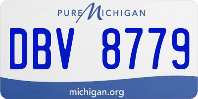 MI license plate DBV8779