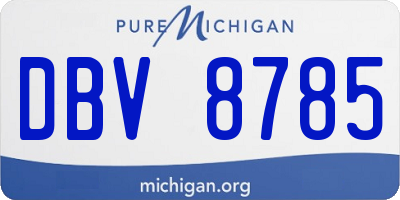 MI license plate DBV8785