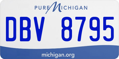 MI license plate DBV8795