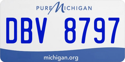 MI license plate DBV8797