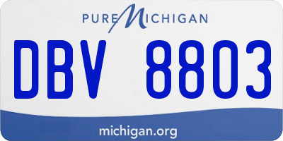 MI license plate DBV8803