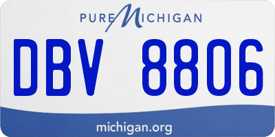 MI license plate DBV8806