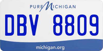 MI license plate DBV8809