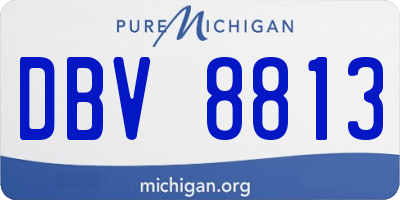 MI license plate DBV8813
