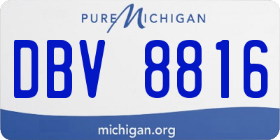MI license plate DBV8816