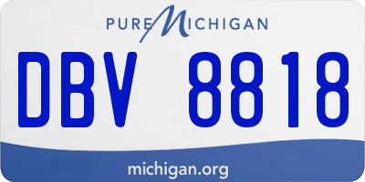 MI license plate DBV8818