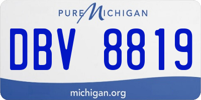 MI license plate DBV8819