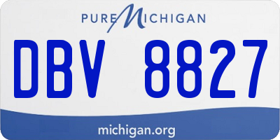 MI license plate DBV8827