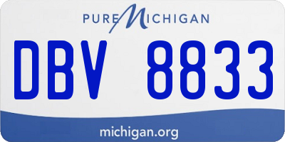 MI license plate DBV8833