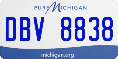 MI license plate DBV8838