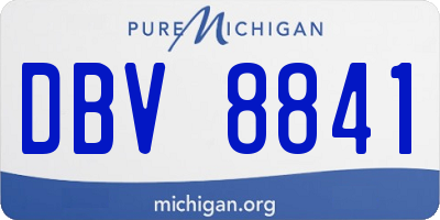MI license plate DBV8841
