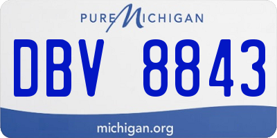 MI license plate DBV8843
