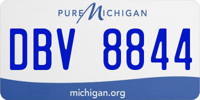 MI license plate DBV8844