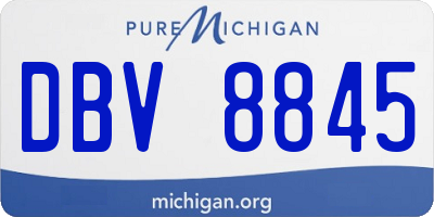 MI license plate DBV8845
