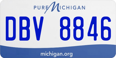 MI license plate DBV8846