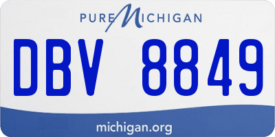 MI license plate DBV8849