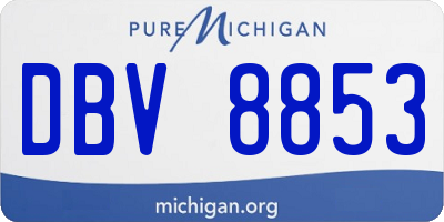 MI license plate DBV8853