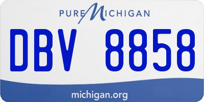 MI license plate DBV8858