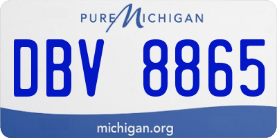 MI license plate DBV8865