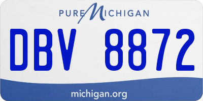 MI license plate DBV8872