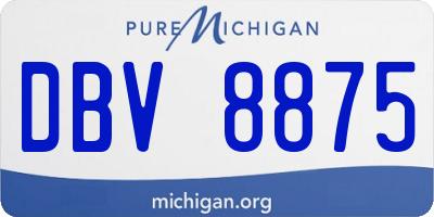 MI license plate DBV8875