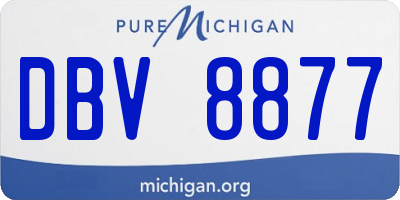 MI license plate DBV8877