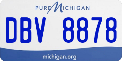 MI license plate DBV8878