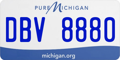 MI license plate DBV8880