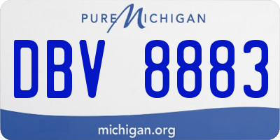 MI license plate DBV8883