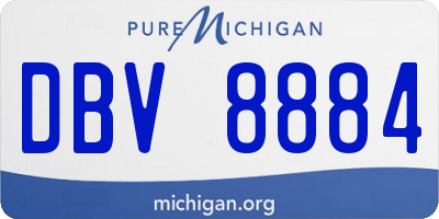 MI license plate DBV8884