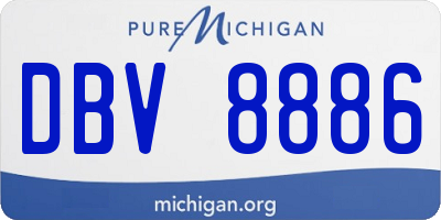 MI license plate DBV8886