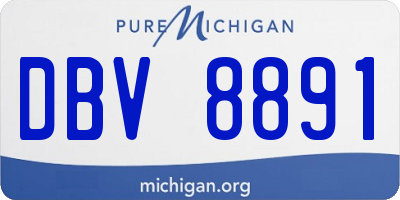 MI license plate DBV8891