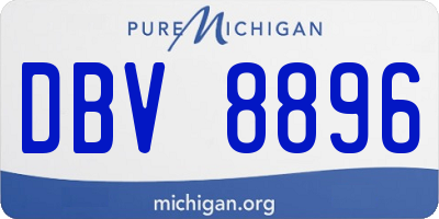 MI license plate DBV8896