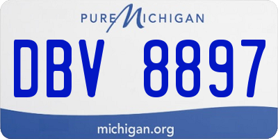 MI license plate DBV8897