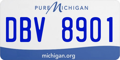 MI license plate DBV8901