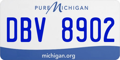 MI license plate DBV8902