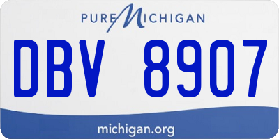 MI license plate DBV8907