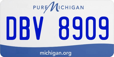 MI license plate DBV8909
