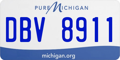 MI license plate DBV8911