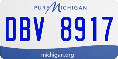 MI license plate DBV8917